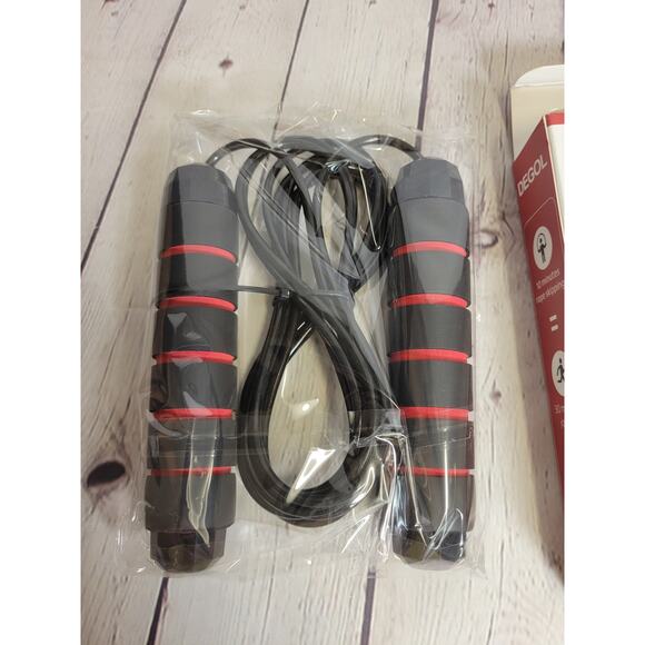 NEW Degol Skipping Rope Adjustable 6” Memory Foam Handles Aerobic Exercise Gym - Picture 4 of 4